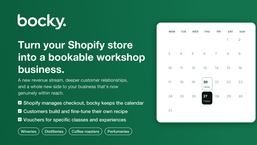 Turn your Shopify store into a bookable workshop business