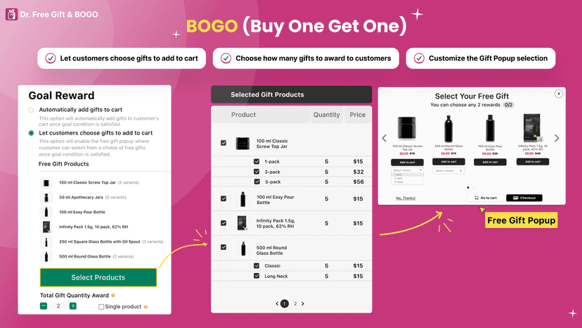 Automatic Free Gifts In Cart! Automatic freebies