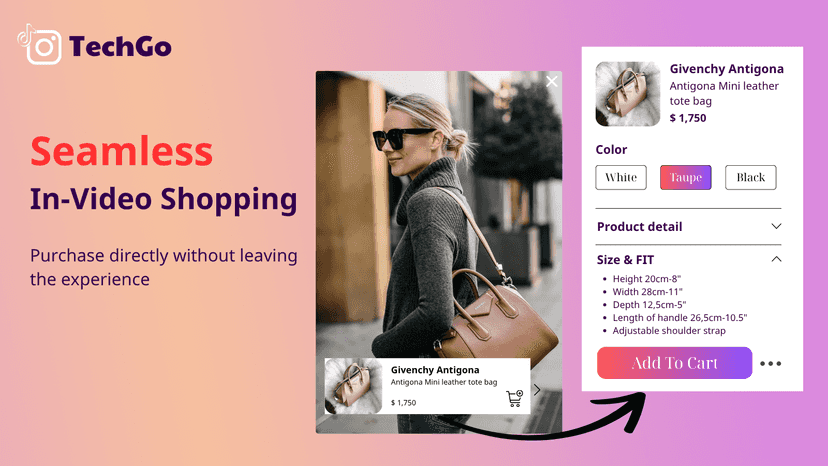 TechGo Instagram Feed TikTok Feed, Shoppable videos 04