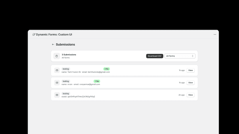 Dynamic Forms: Custom UI