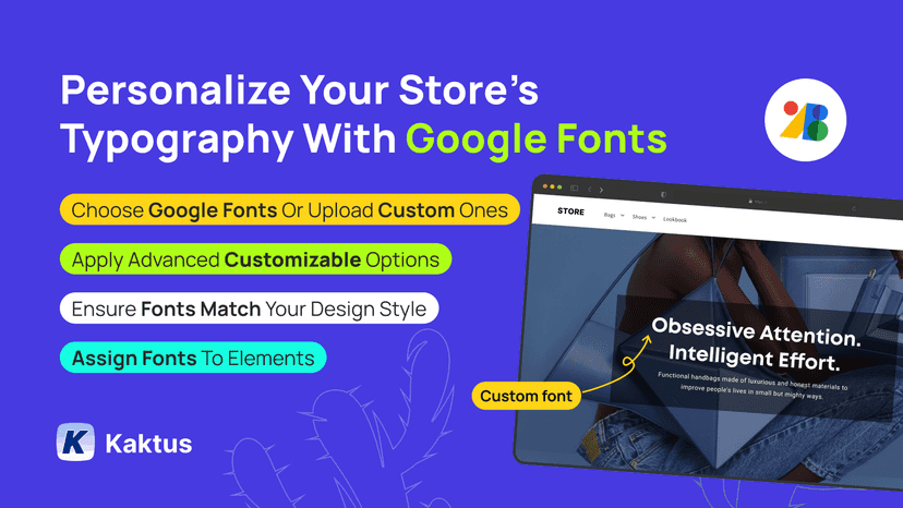 Google Fonts banner