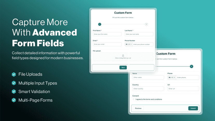 advaced form field shopify