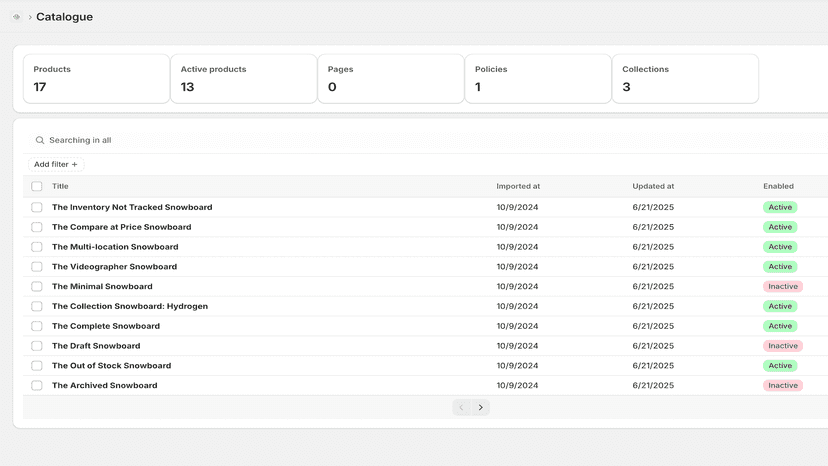 Manage product info used in chatbot answers