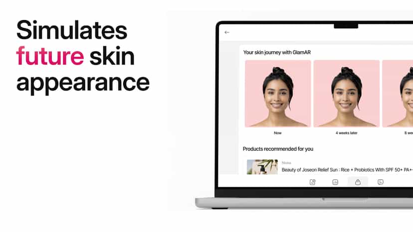 Preview future skin results with product usage