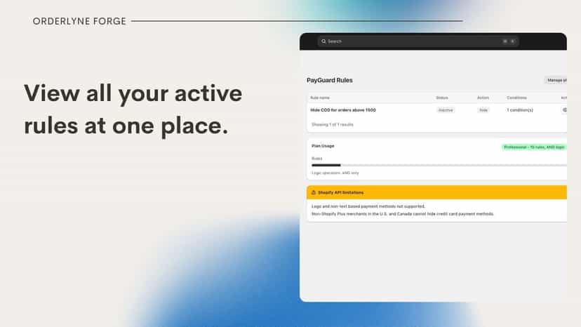 PayGuard Rules List