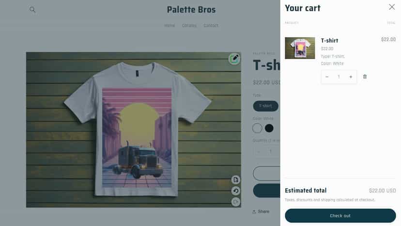Adding custom design to cart