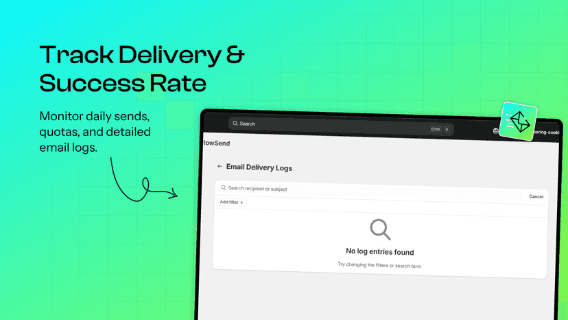 Email delivery logs status, timestamps, and success tracking