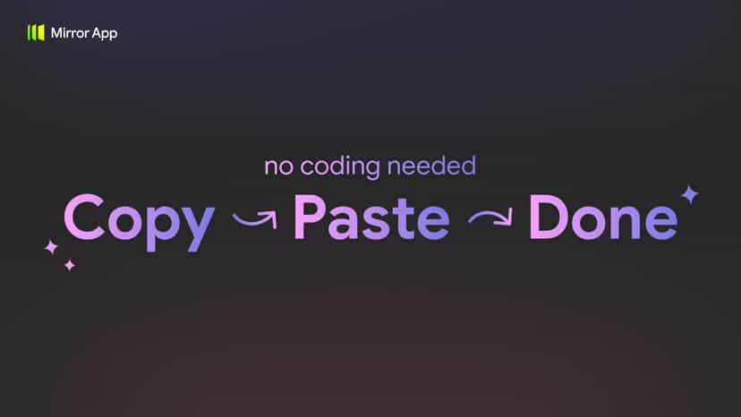 No coding needed — copy the embed code and paste it into your th