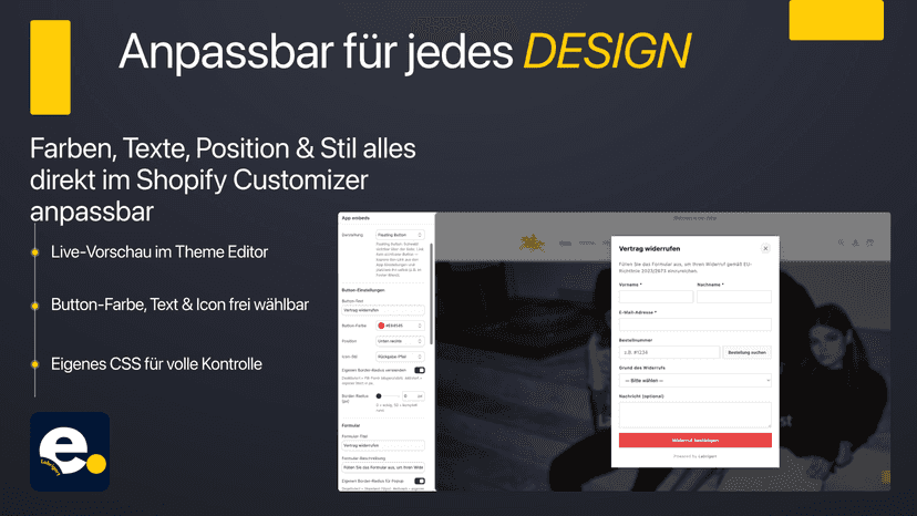 Automatische E-Mail-Bestätigung und PDF-Beleg bei Widerruf