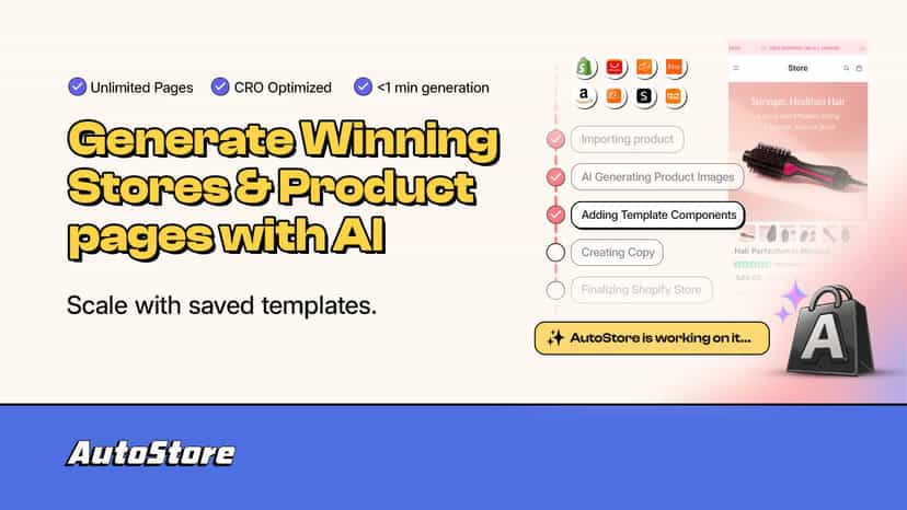 Generate Winning Stores & Product pages with Al