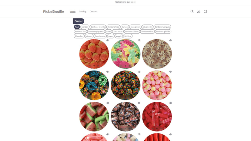 interface pick'n'mix et les filtres