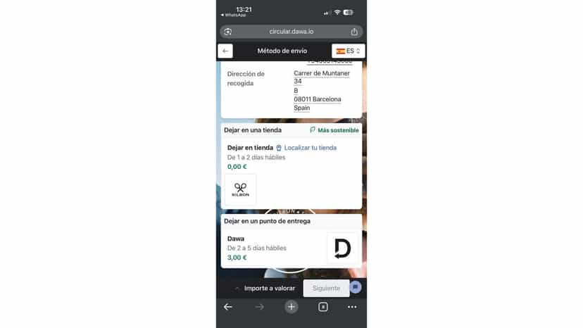 Returns options for you item