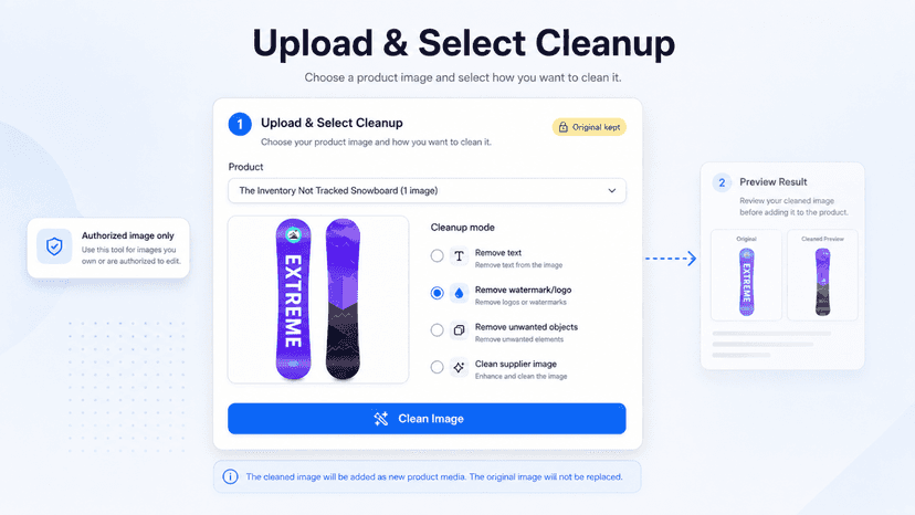 Upload & Select Cleanup