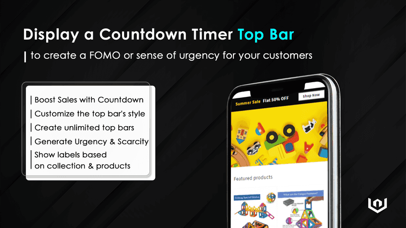 Customize top bar placement as per your marketing strategy