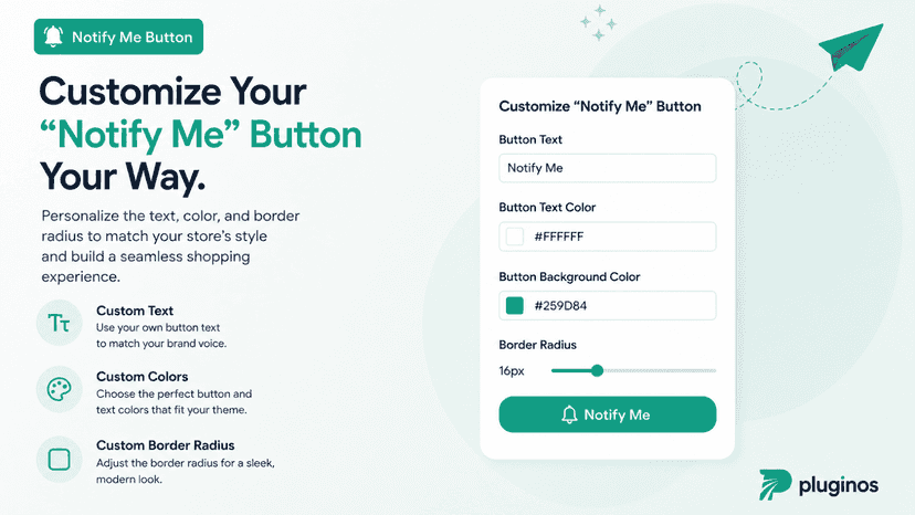 Customize notify me button
