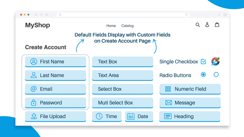 Additional Information is also Displayed in Customer Account Sec