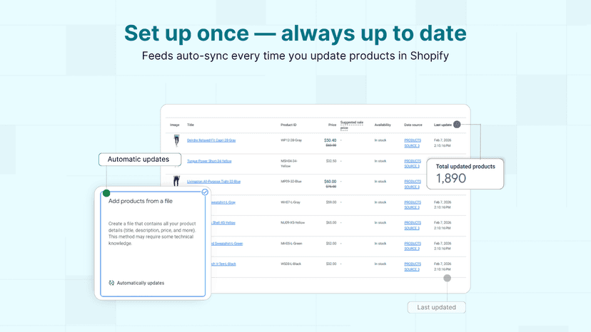 auto-sync product feed with google merchant center