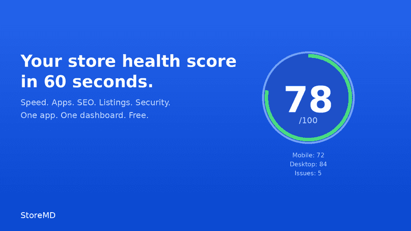 Your store health socre in 60 seconds