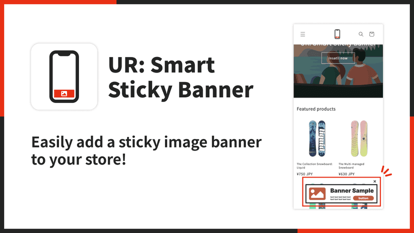 Easily add a sticky image banner to your store!