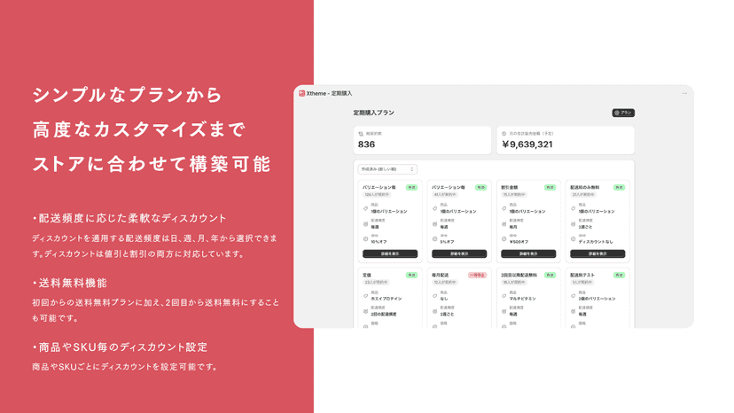 柔軟な定期購入