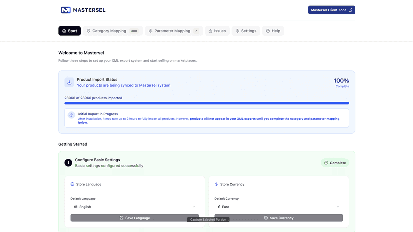Start page