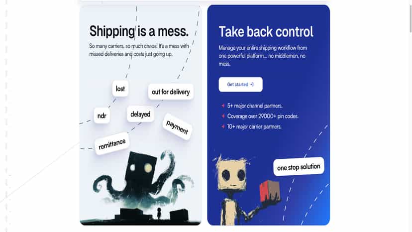 Logiance dashboard displaying order list and shipment tracking