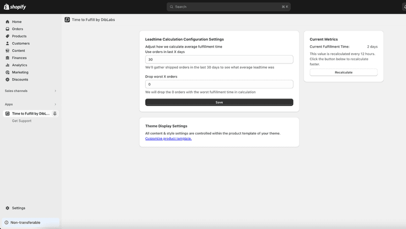 Simple app settings can be configured in under 5 minutes