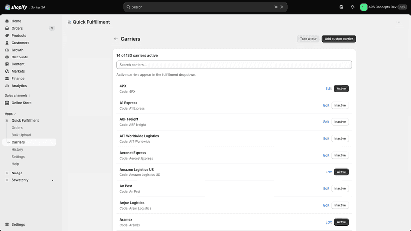 Bulk upload for CSV and Excel order files