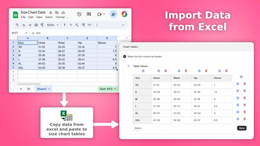 Import data from excel