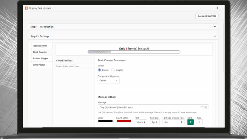 stock counter inventory counter for conversion by scarcity