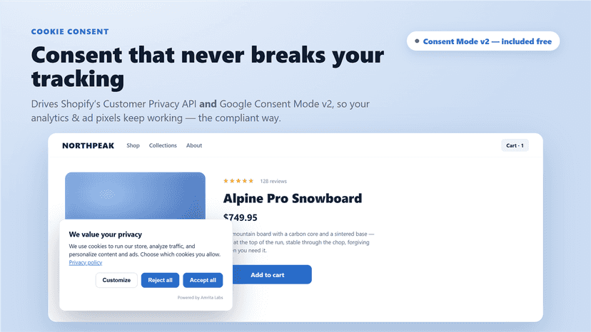 Consent that never breaks your tracking