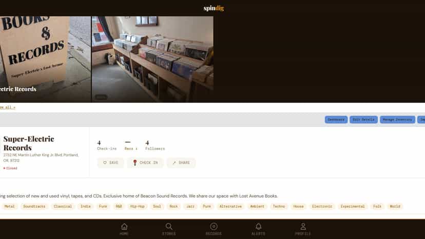 Spindig store page