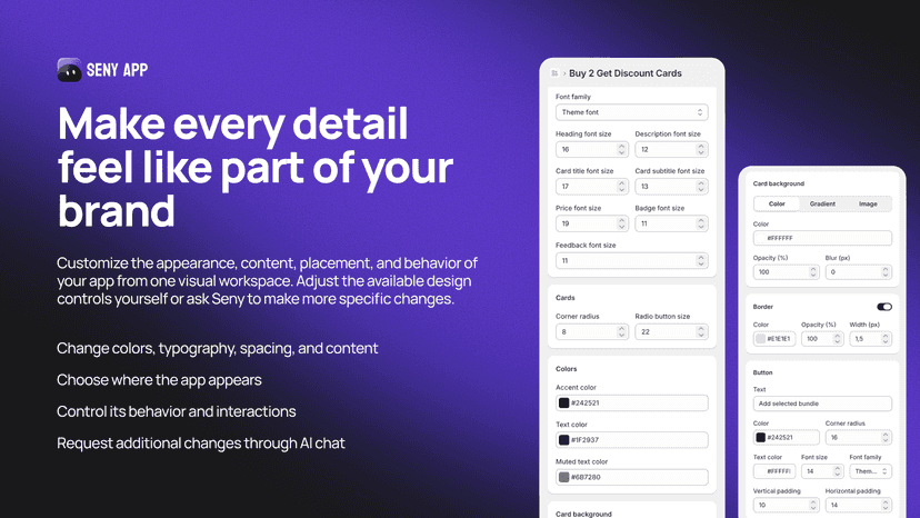 Make every detail feel like part of your brand