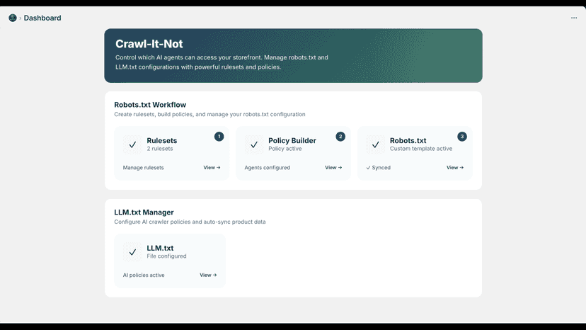 Dashboard Page