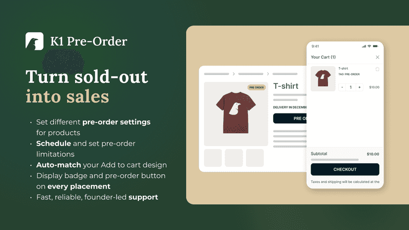 k1 pre order manager