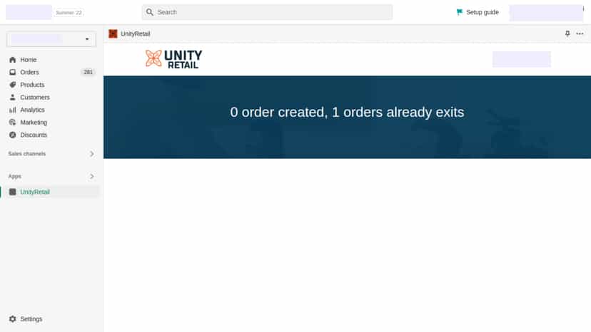 Order Sync Result Page