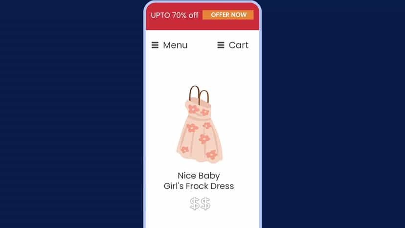Customisable Sticky header bar with slider for Shopify store