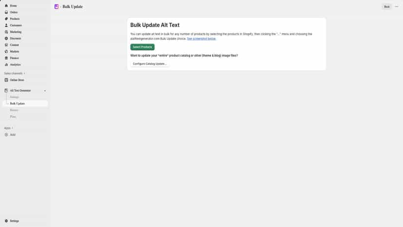 Dashboard for Bulk Alt Text Generation