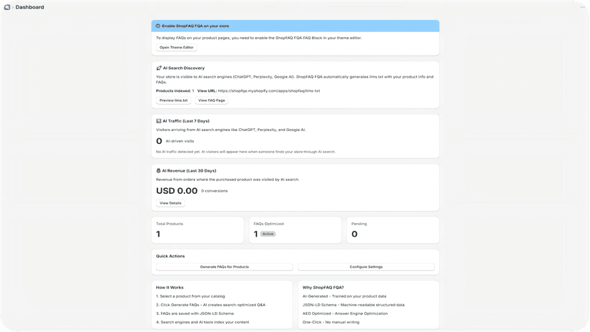 Function Navigation Page