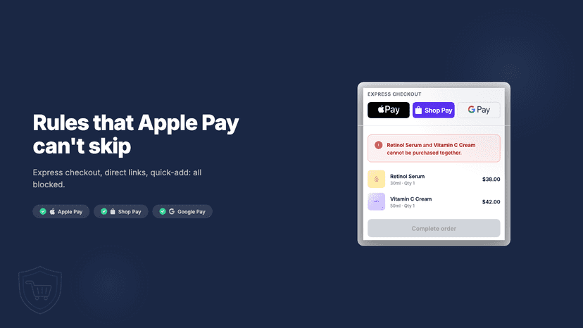 Showing rules being steadfast against apple pay and the like
