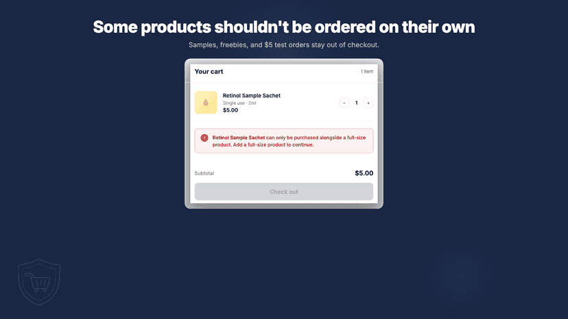 Showing card testing fraud being blocked