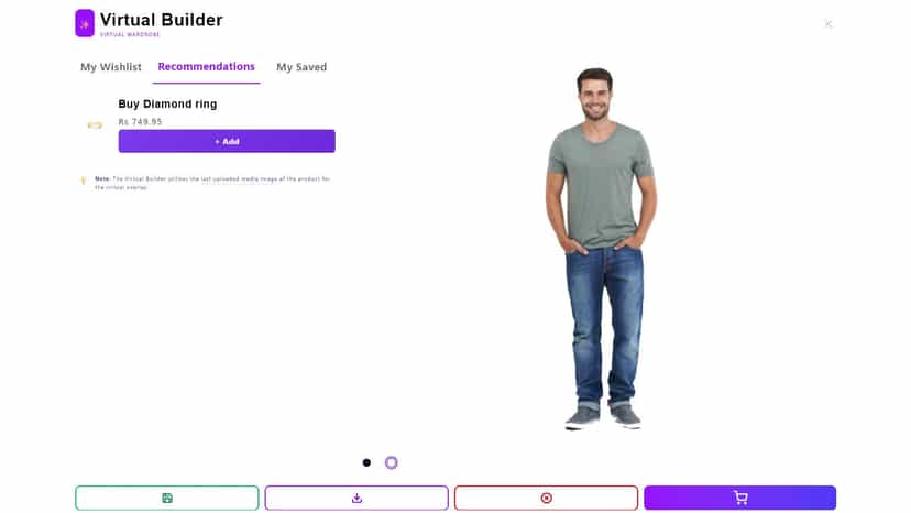 Save look to check any time or download your look