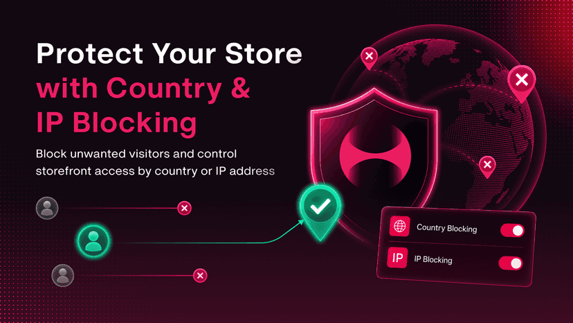 Country and IP blocker settings with block list and redirect URL