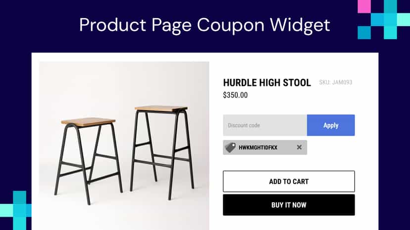 Discount codes infobar