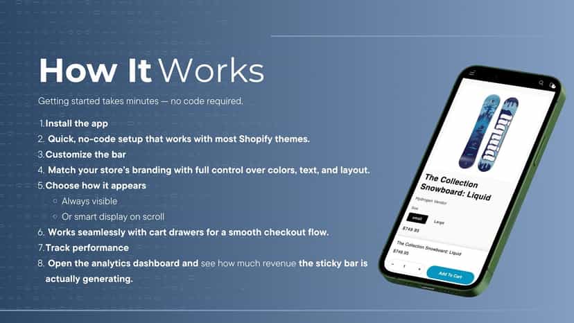 How It Works - Sticky Add-To-Cart Bar Pro
