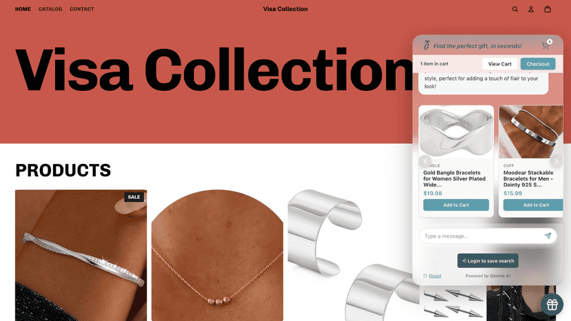 Gimmie AI Shopping Assistant Product Recommendations by Profile
