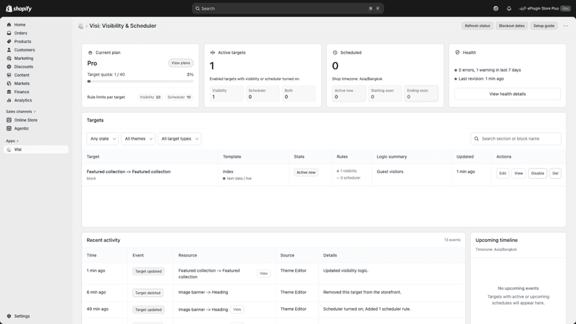 Visi Dashboard
