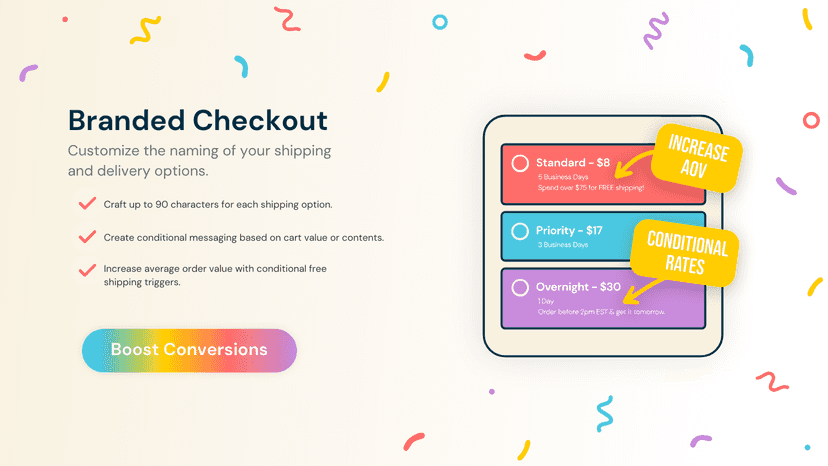 customize the naming of your shipping and delivery options
