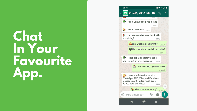 chat on your favourite app