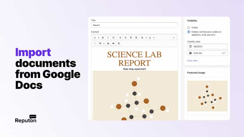 create Shopify blog post form Google Docs